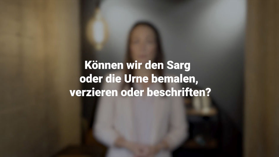 Sarg oder Urne bemalen