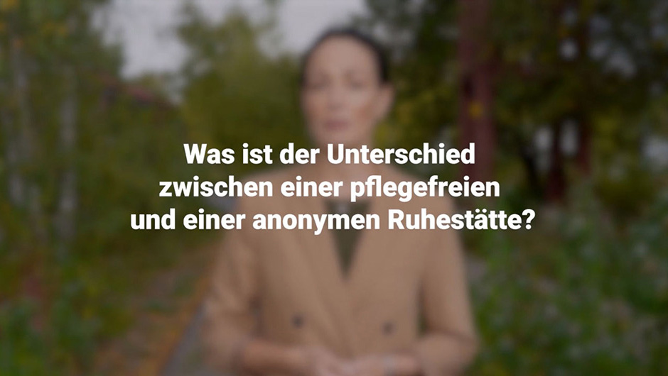 Pflegefreie Gräber anonym